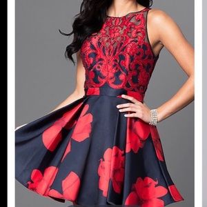 Prom Girl Navy/Red dress